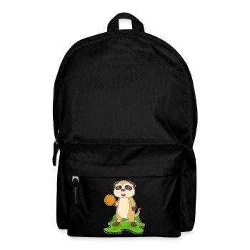 Erdmännchen Basketballspieler Basketball - Rucksack - Schwarz - Vorne