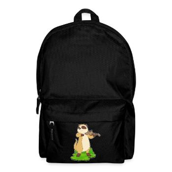 Erdmännchen Musiker Geige Musik - Rucksack - Schwarz - Vorne