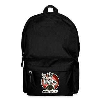 Naughty woman scolds bad boys, bad boy! - Backpack - black - Front