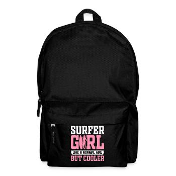 Surfeuse Surf Girl Comme une fille normale, mais - Sac à dos - noir - Devant