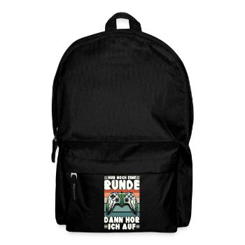 Nur Noch Eine Runde Dann Hör Ich Auf Konsolen - Rucksack - Schwarz - Vorne