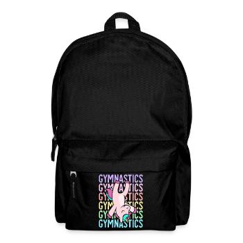 gymnastique gymnaste roue graphique pour licorne - Sac à dos - noir - Devant