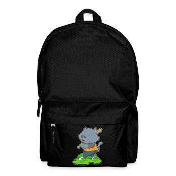 Katze Baseball Baseballschläger - Rucksack - Schwarz - Vorne