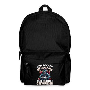 Né pour jouer Forcé d’aller à l’école Grim Reaper - Sac à dos - noir - Devant