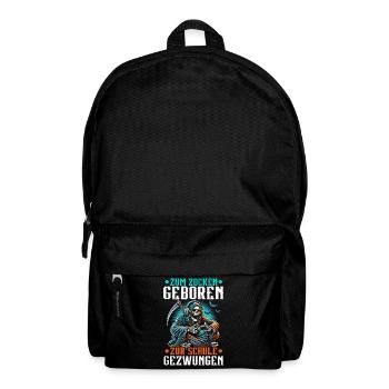 Né pour jouer Forcé d’aller à l’école Grim Reaper - Sac à dos - noir - Devant