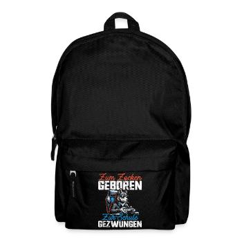 Born to gamble Forced to go to school Wolf - Backpack - black - Front