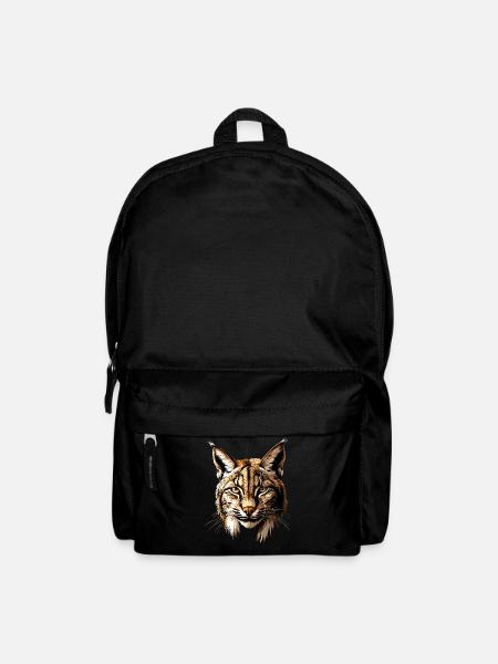 Luchs Lynx Wildkatze Raubkatzen Katzen Süße Luchse - Rucksack - Schwarz
