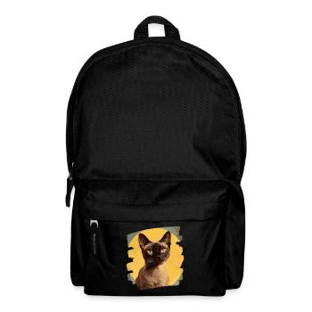 Burmese Burma Katze Retro - Rucksack - Schwarz - Vorne