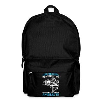 Angler Fishing Rod Funny Fisherman Hobby Fisherman - Backpack - black - Front