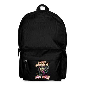 Verrückte Katze Lieber verrückt als einer von euch - Rucksack - Schwarz - Vorne