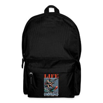 Kiteboarding Life It's More Fun If You Windsurfing - Backpack - black - Front