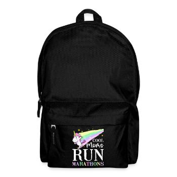 Cool Moms Run Marathons Female Runner Running - Backpack - black - Front