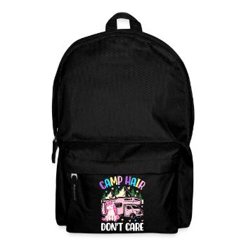 Camp Hair Don’t Care Camping Girl Campeur - Sac à dos - noir - Devant