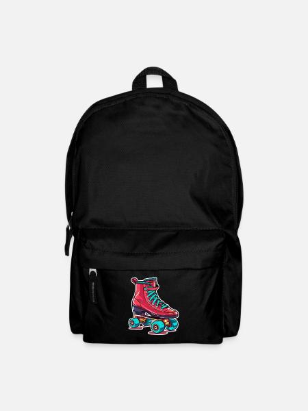 Rollerskates Grafik - Rucksack - Schwarz