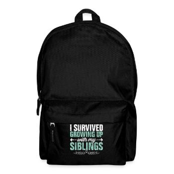 Sister Brother Matching Siblings Twins - Backpack - black - Front