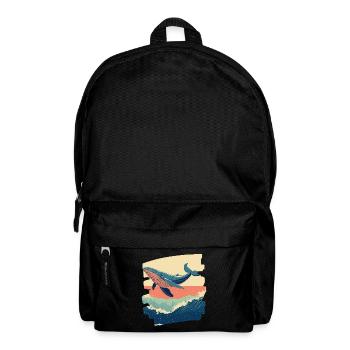 Whale Retro - Backpack - black - Front