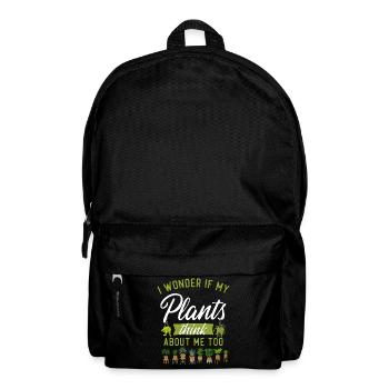 Plant Lover Gardening I Wonder If - Rucksack - Schwarz - Vorne