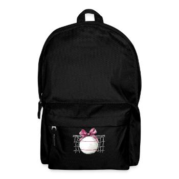Coquette Bow Faustball Net Mothers Day Pink Ribbon - Rucksack - Schwarz - Vorne