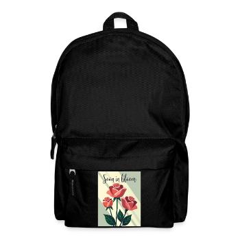 Soon in Bloom Rosenmotiv - Rucksack - Schwarz - Vorne