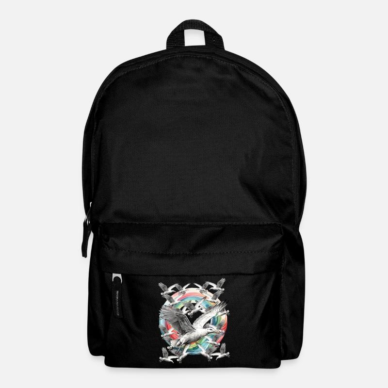 maritim Regenbogen Möwe Möwen Meer Küste Ahoi - Rucksack - Schwarz