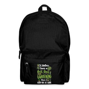 Plant Lover Gardening I'd Rather - Rucksack - Schwarz - Vorne