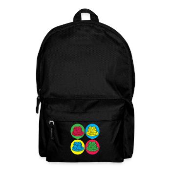 Colorful pancakes Fun for breakfast lovers - Backpack - black - Front