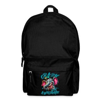 Crazy but Awesome Elefant Comic Stil - Rucksack - Schwarz - Vorne