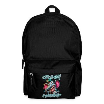 Crazy but Awesome Elefant Comic Stil - Rucksack - Schwarz - Vorne
