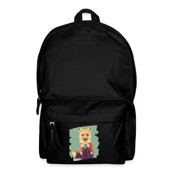 Fuchs Retro - Rucksack - Schwarz - Vorne