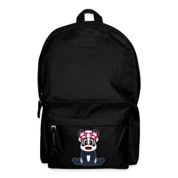 Panda Pilz - Rucksack - Schwarz - Vorne