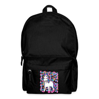 Spring Summer Unicorn Unicorns Kids Child - Backpack - black - Front
