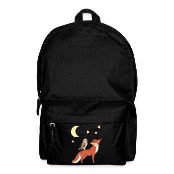 Eule Fuchs Guten Nacht Kinder Kind Baby - Rucksack - Schwarz - Vorne