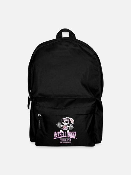 Hase Fitness Kraftsport Gewichtheben Spruch - Rucksack - Schwarz