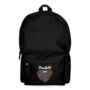 Konfetti im Herz - Rucksack - Schwarz - Vorne