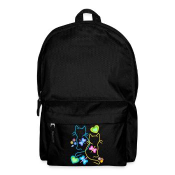 Spring Cats Retro 80s 90s Vintage Cats - Backpack - black - Front