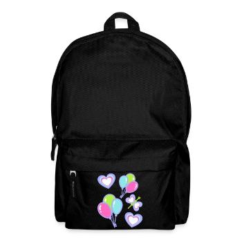 Enfants Coeur Coeurs Papillon Ballons Bébé - Sac à dos - noir - Devant