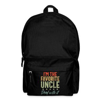 Bester Onkel Stolzer Onkel Zitat Humor - Rucksack - Schwarz - Vorne