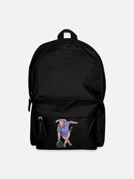 Stier Bowling Bowlingkugel - Rucksack - Schwarz