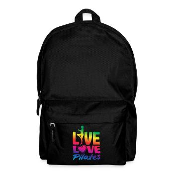 Pilates Live Love Für Fitness Fans - Rucksack - Schwarz - Vorne