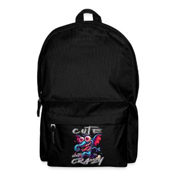 Cute but Crazy Elefant Comic Stil - Rucksack - Schwarz - Vorne