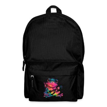 Signe de la paix Teinture Hippie Grenouille des années 60 - Sac à dos - noir - Devant