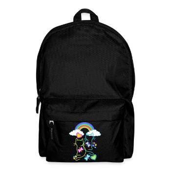 Rainbow Spring Summer Cats Cat Kids - Backpack - black - Front