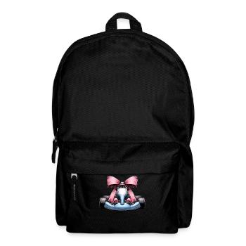 Coquette Bow Go Kart Racer Kart Fête des Mères Rose - Sac à dos - noir - Devant