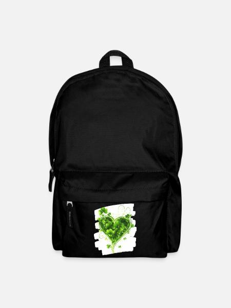 Saint-Patrick Shamrock Heart - Sac à dos - noir