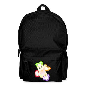 Katze Katzen Herz Herzen - Rucksack - Schwarz - Vorne