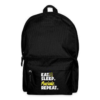 Musical Lover: Eat Sleep Musicals Repeat - Backpack - black - Front