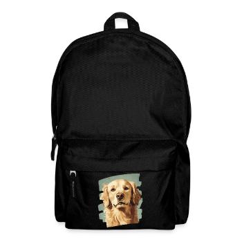Golden Retriever - Rucksack - Schwarz - Vorne