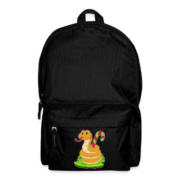 Schlange Zuckerstange - Rucksack - Schwarz - Vorne