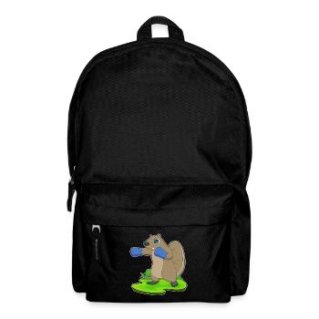 Biber Boxer Boxhandschuhe Boxen - Rucksack - Schwarz - Vorne
