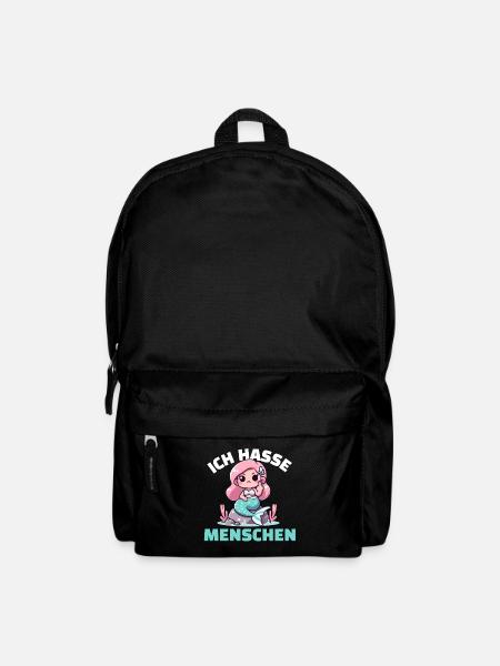 Cheeky mermaid with a cynical message - Backpack - black